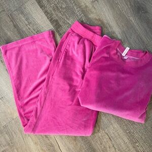 Vibrant Pink Corduroy Lounge Set